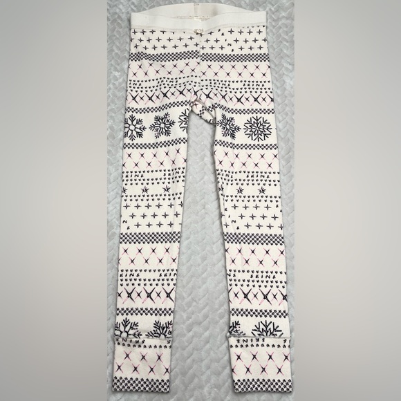 SKIMS Pajamas 5 Girls Kids Cream Fair Isle Logo Long Sleeve & Pants 2 Piece NWT - Picture 6 of 8